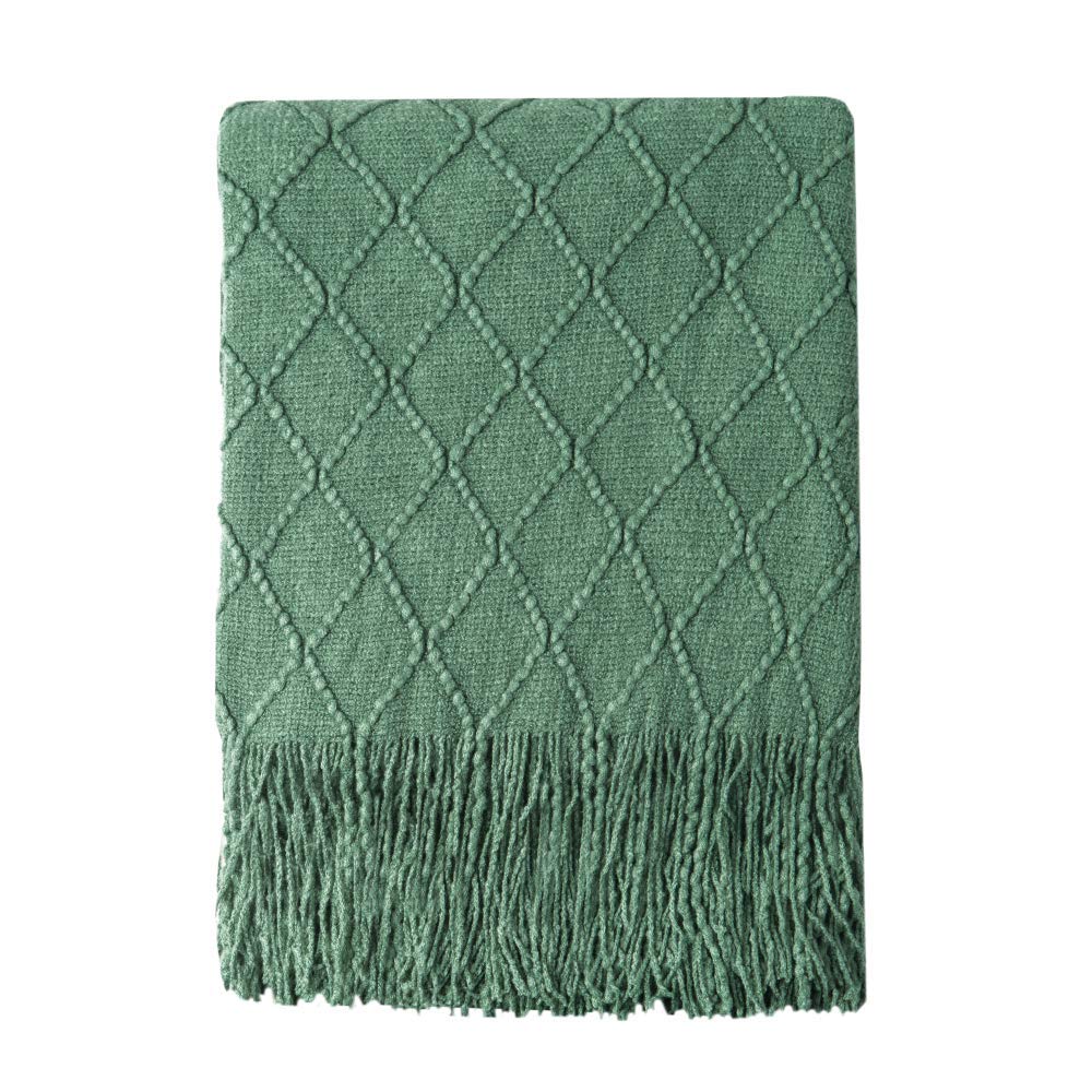 Textured Knitted Throw Blanket