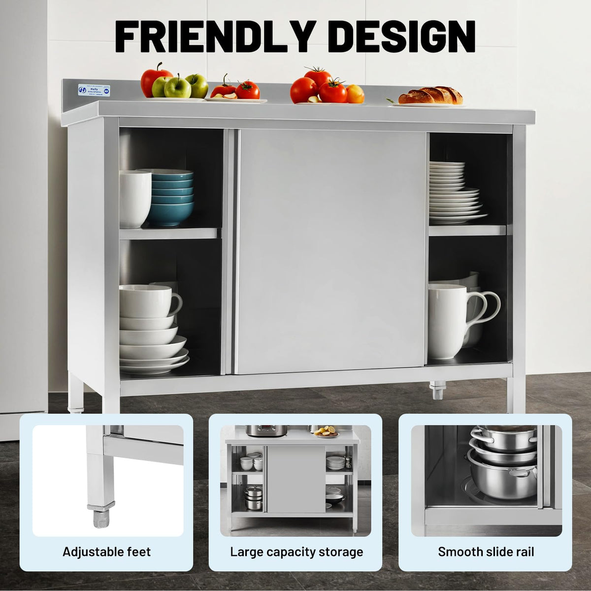 Hally Knock Down Cabinet with Sliding Doors