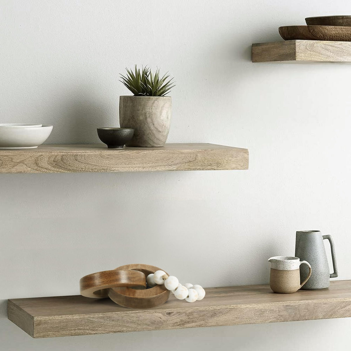 Rustic Wood Chain Link for Boho Home Decor
