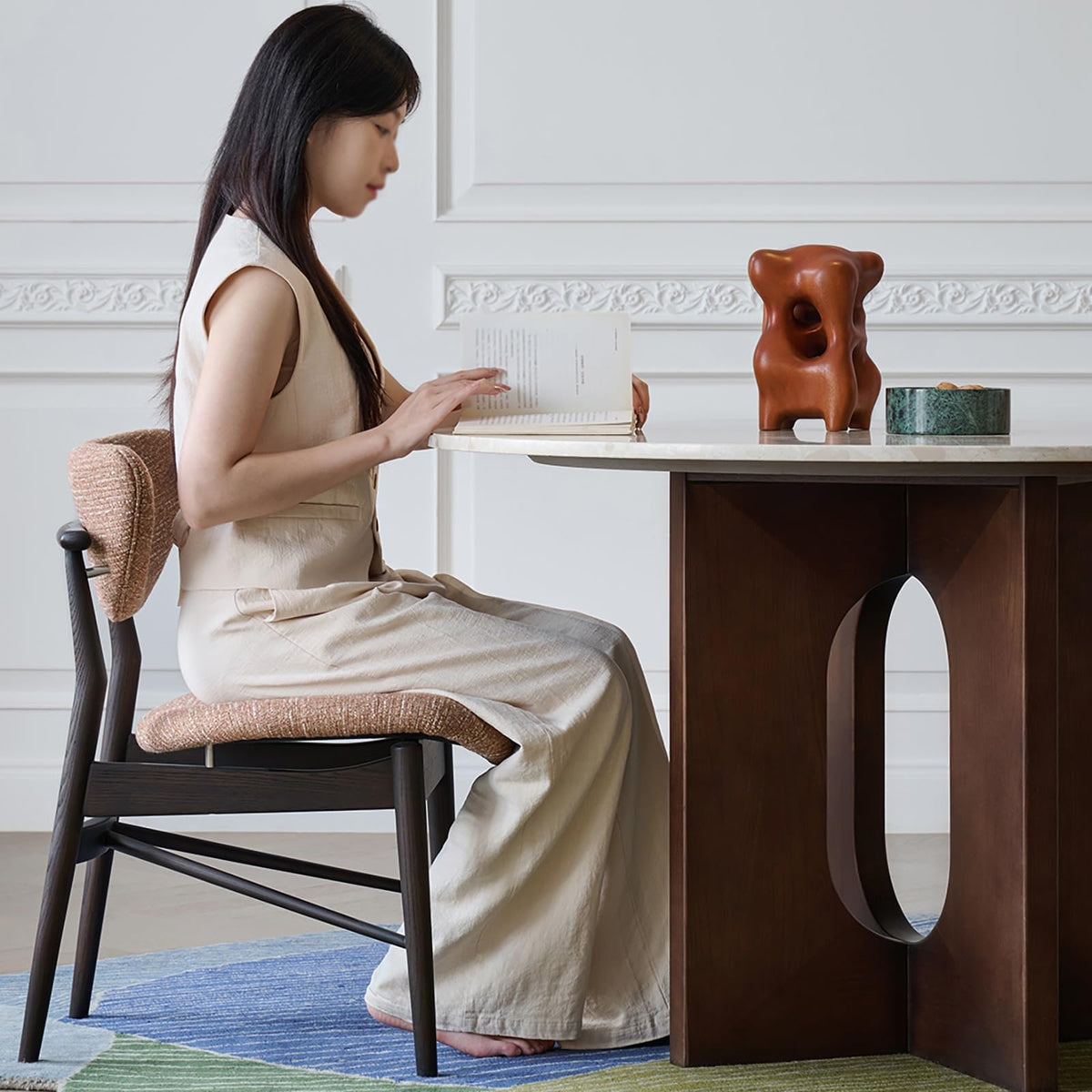 Round Solid Wood Dining Table