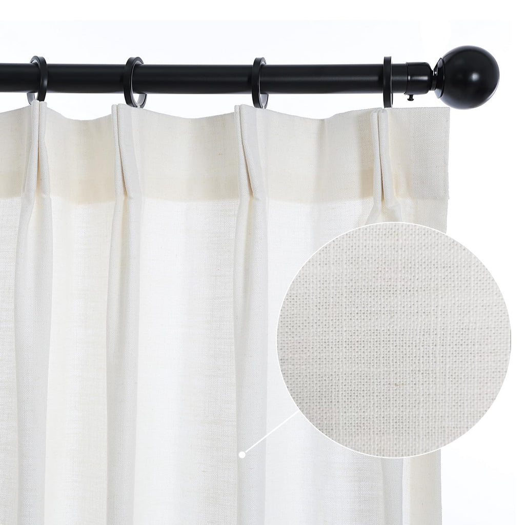 LETAU Pleated Real Linen Curtains