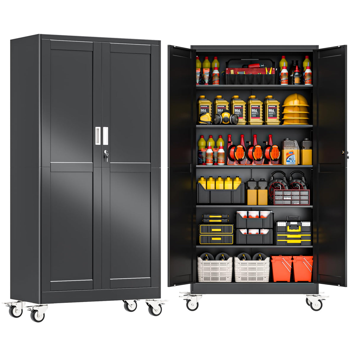 GAIOUS Cabinet with Wheel and Lock