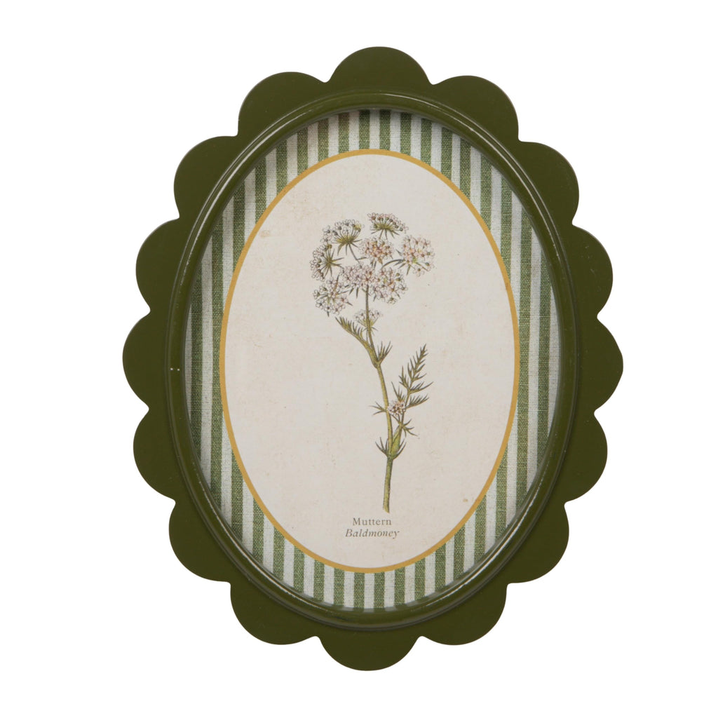 9-Piece Scalloped Wood-Framed Wall Art Set