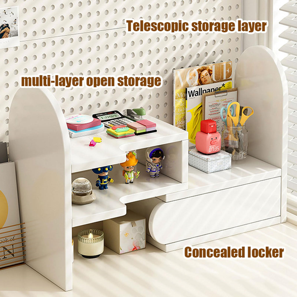 Adjustable 2-Tier Desktop Organizer Shelf