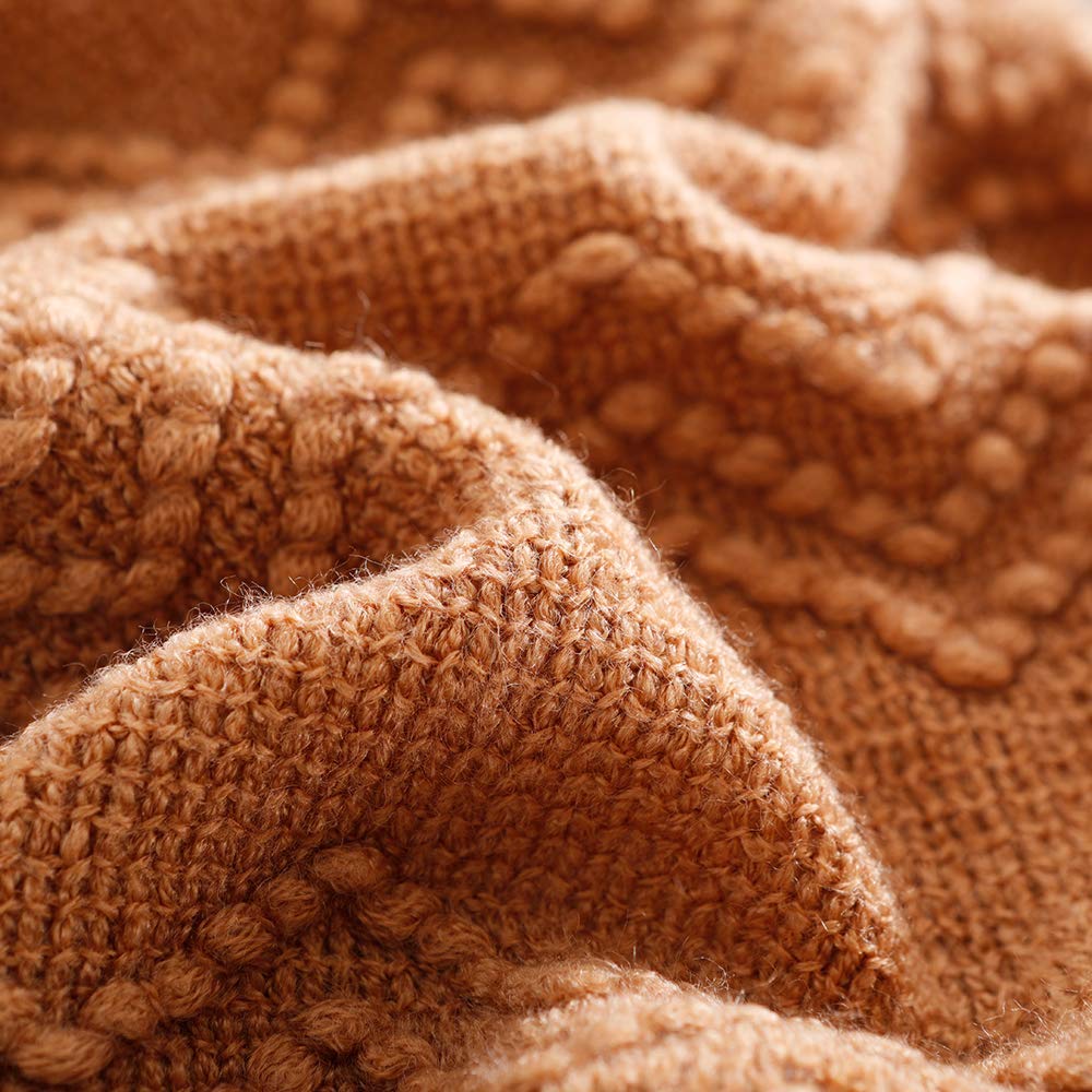 Textured Knitted Throw Blanket