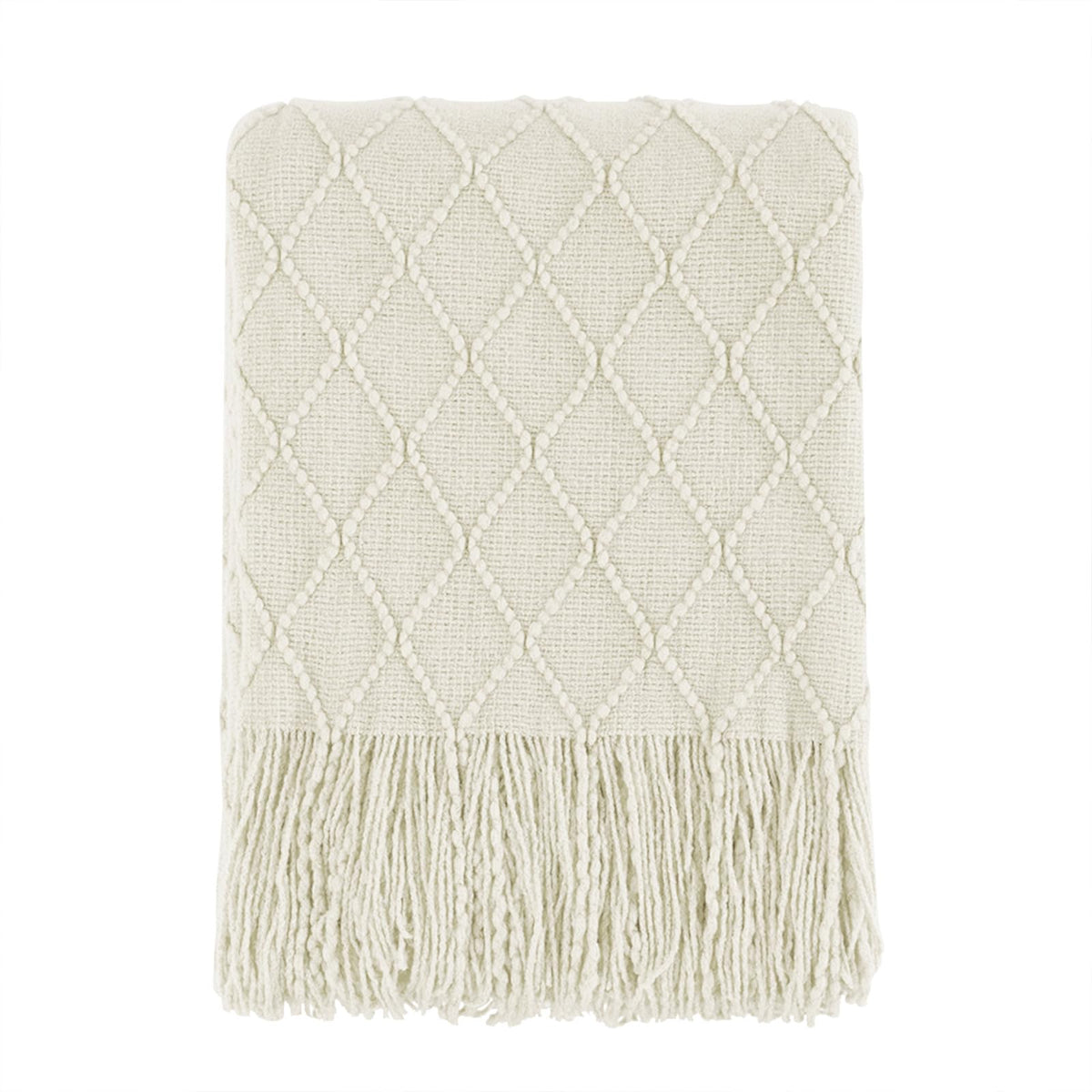 Textured Knitted Throw Blanket