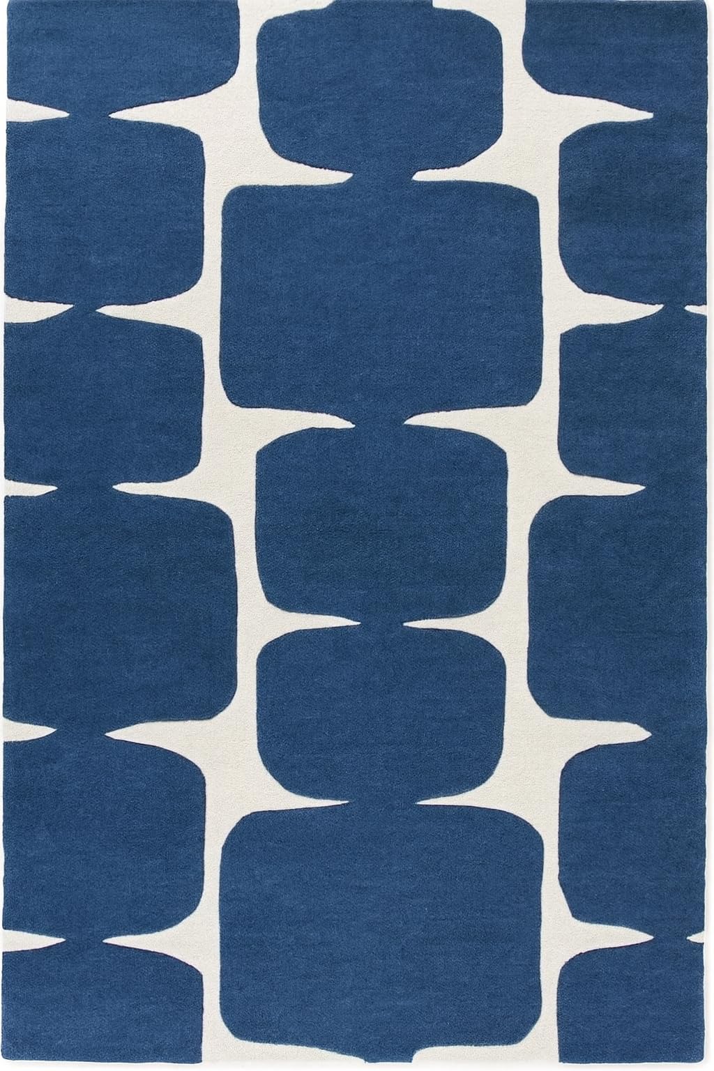 Abstract Geometric Wool Area Rug