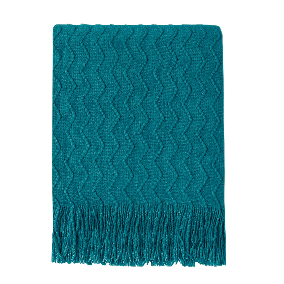 Textured Knitted Throw Blanket