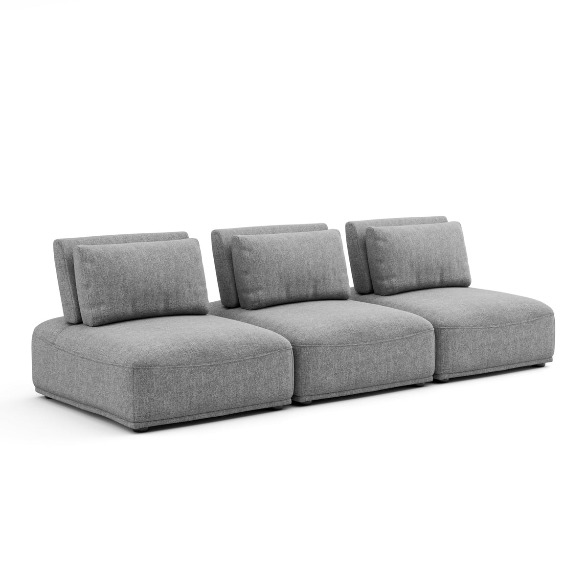Modern Modular Sectional Sofa with Adjustable Backrest & Ottoman