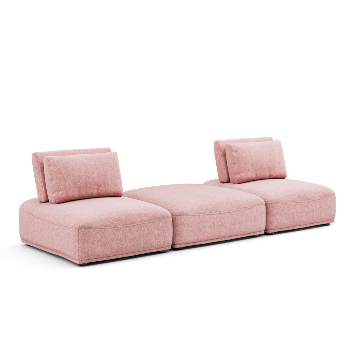 Modern Modular Sectional Sofa with Adjustable Backrest & Ottoman