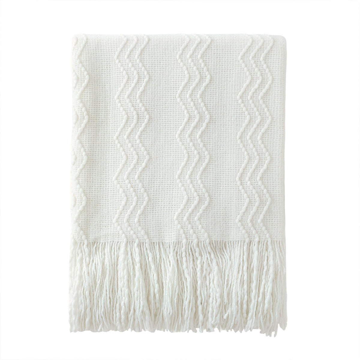 Textured Knitted Throw Blanket