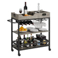 Rolling Kitchen Storage Cart with Two Trays