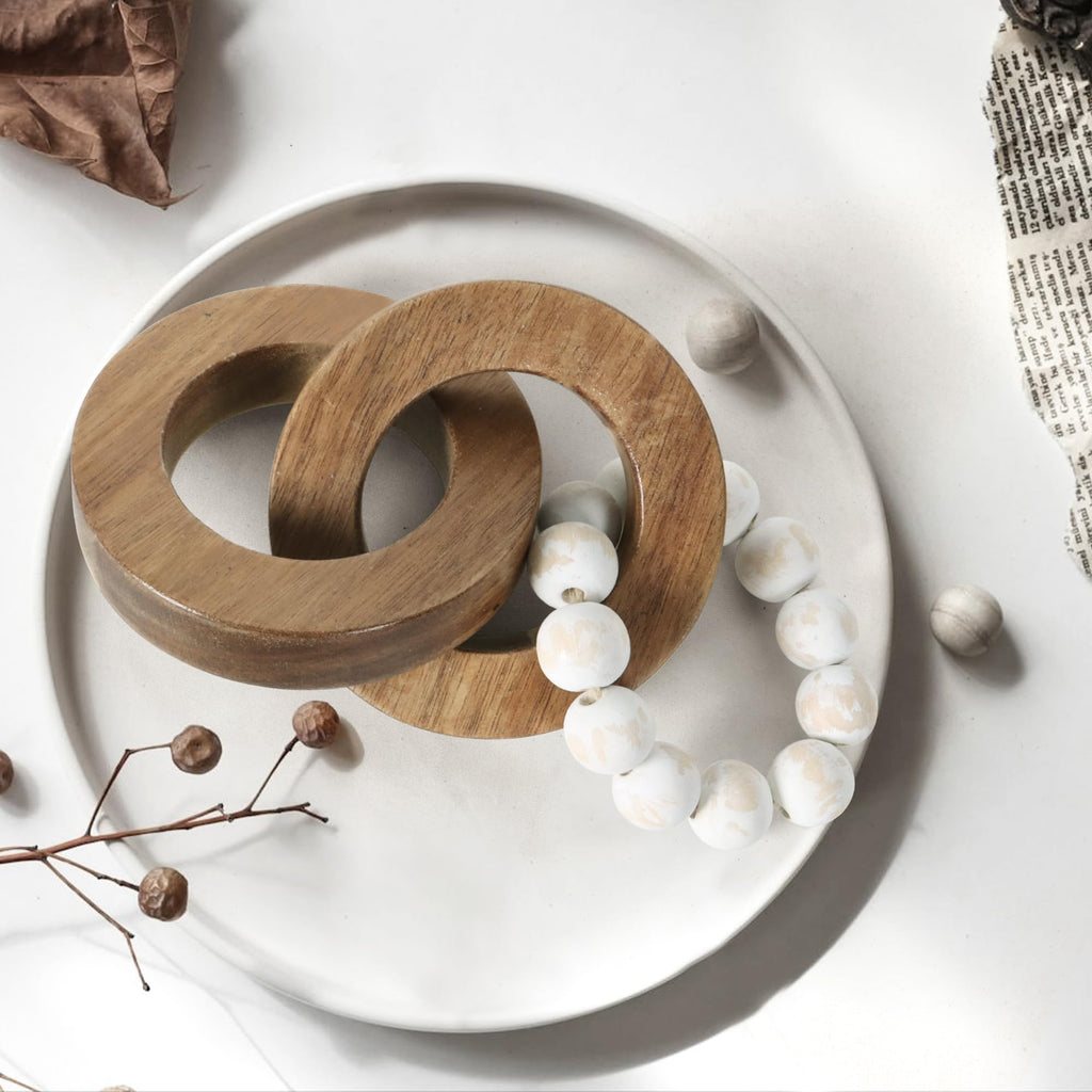 Rustic Wood Chain Link for Boho Home Decor