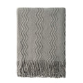 Textured Knitted Throw Blanket