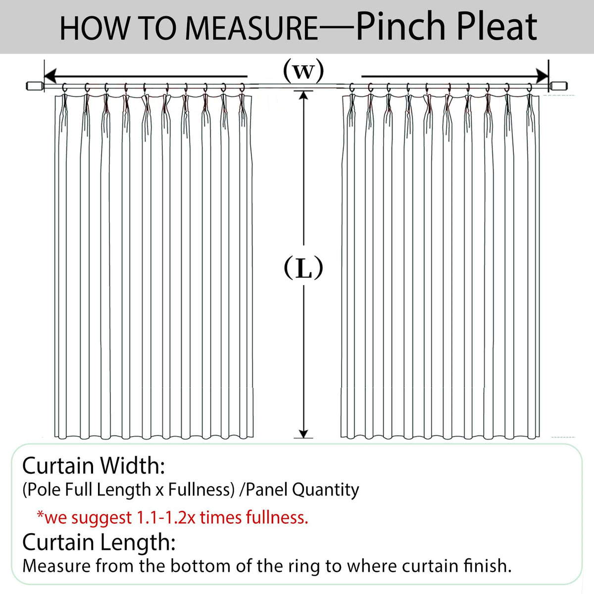 Faux Linen Pinch Pleated Blackout Curtains