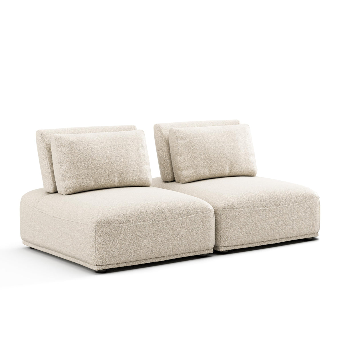 Modern Modular Sectional Sofa with Adjustable Backrest & Ottoman