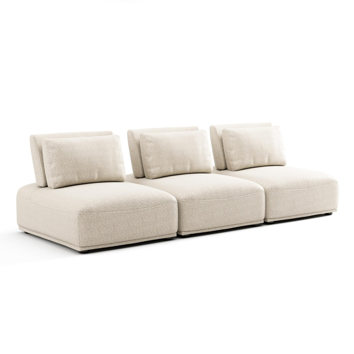 Modern Modular Sectional Sofa with Adjustable Backrest & Ottoman