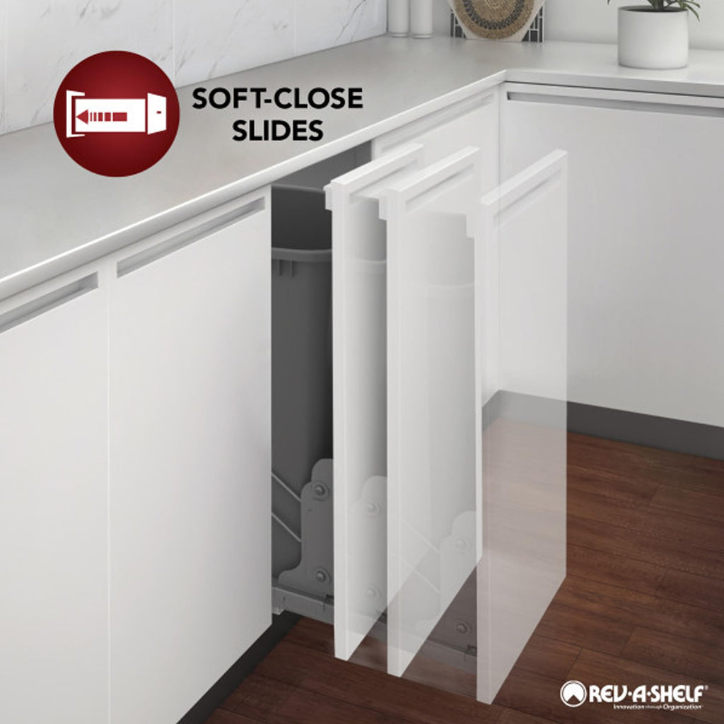 Two-Tier Blind Corner Cabinet Organizer with 4 Shelves