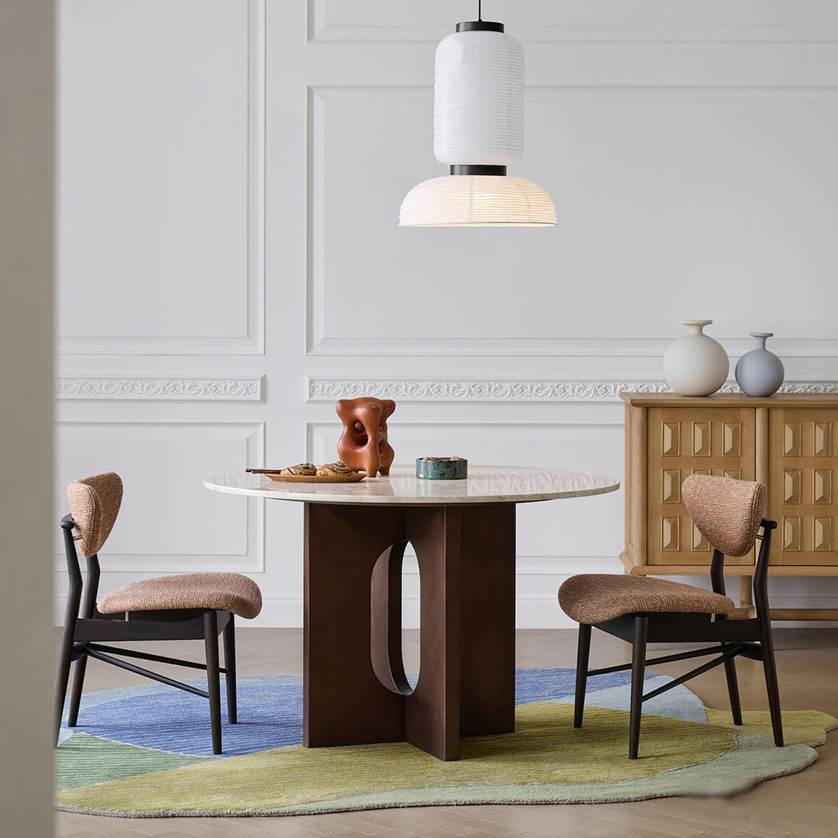 Round Solid Wood Dining Table
