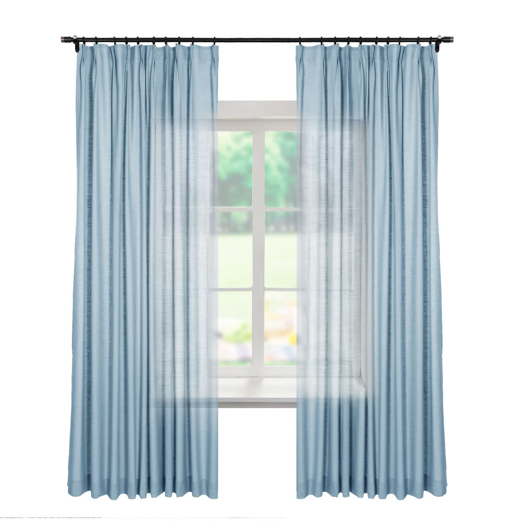 Linen Textured Blackout Curtains Set of 2