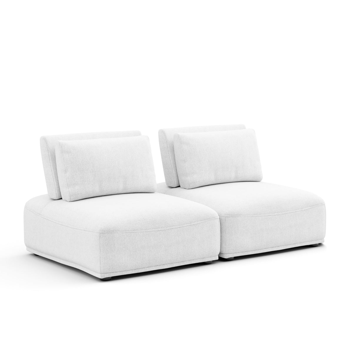Modern Modular Sectional Sofa with Adjustable Backrest & Ottoman