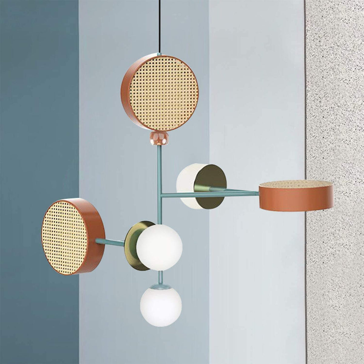 Multicolor 6-Light LED Pendant Lamp