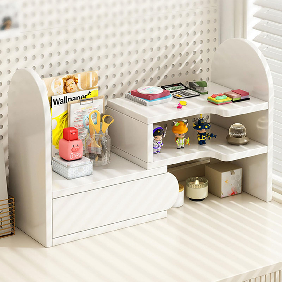 Adjustable 2-Tier Desktop Organizer Shelf