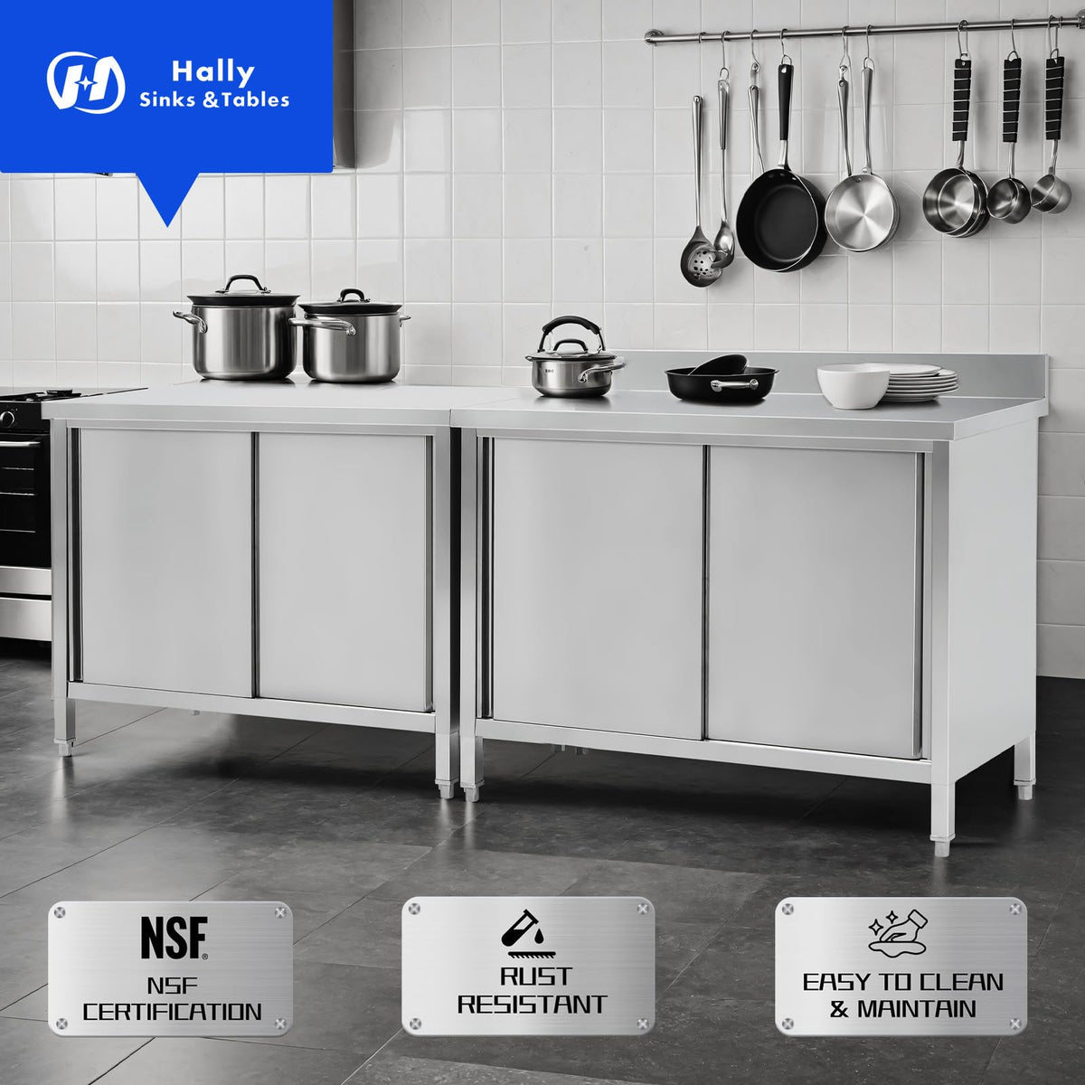 Hally Knock Down Cabinet with Sliding Doors