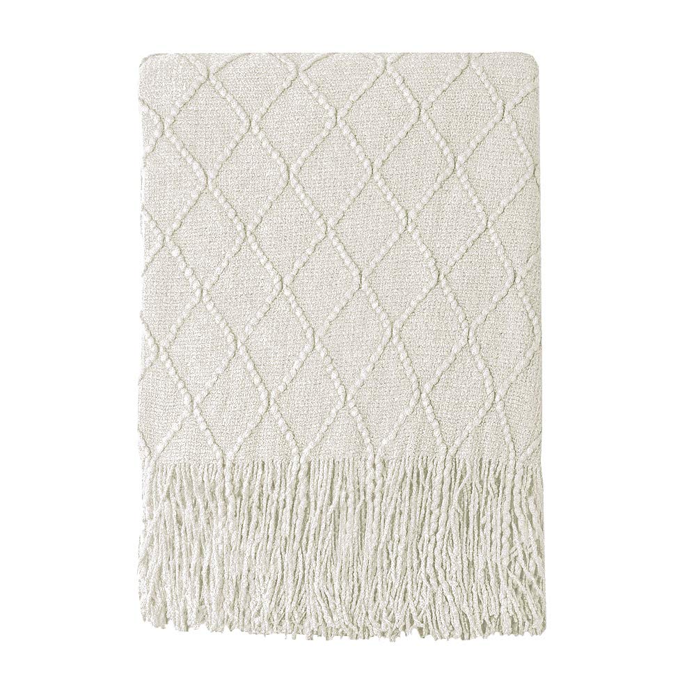 Textured Knitted Throw Blanket