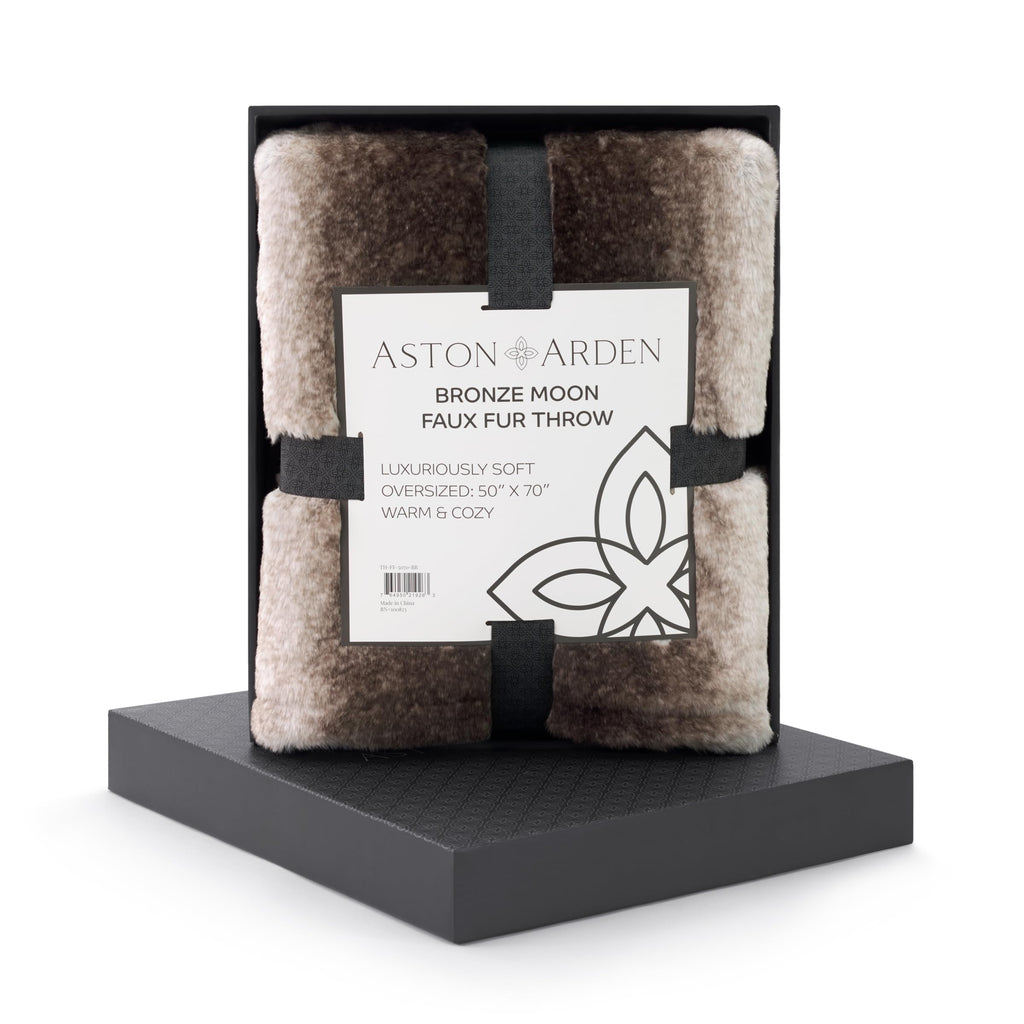 Plush Faux Fur Throw Blanket