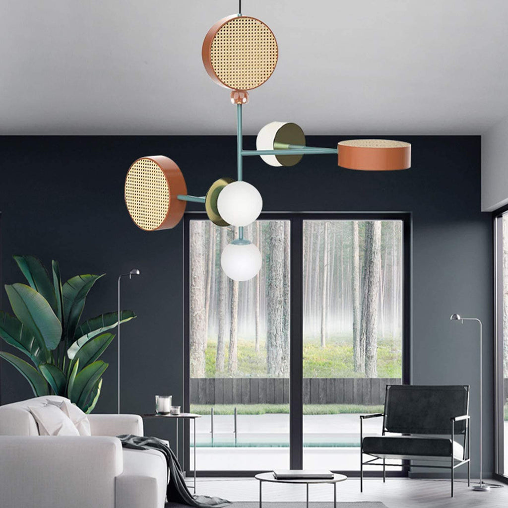 Multicolor 6-Light LED Pendant Lamp