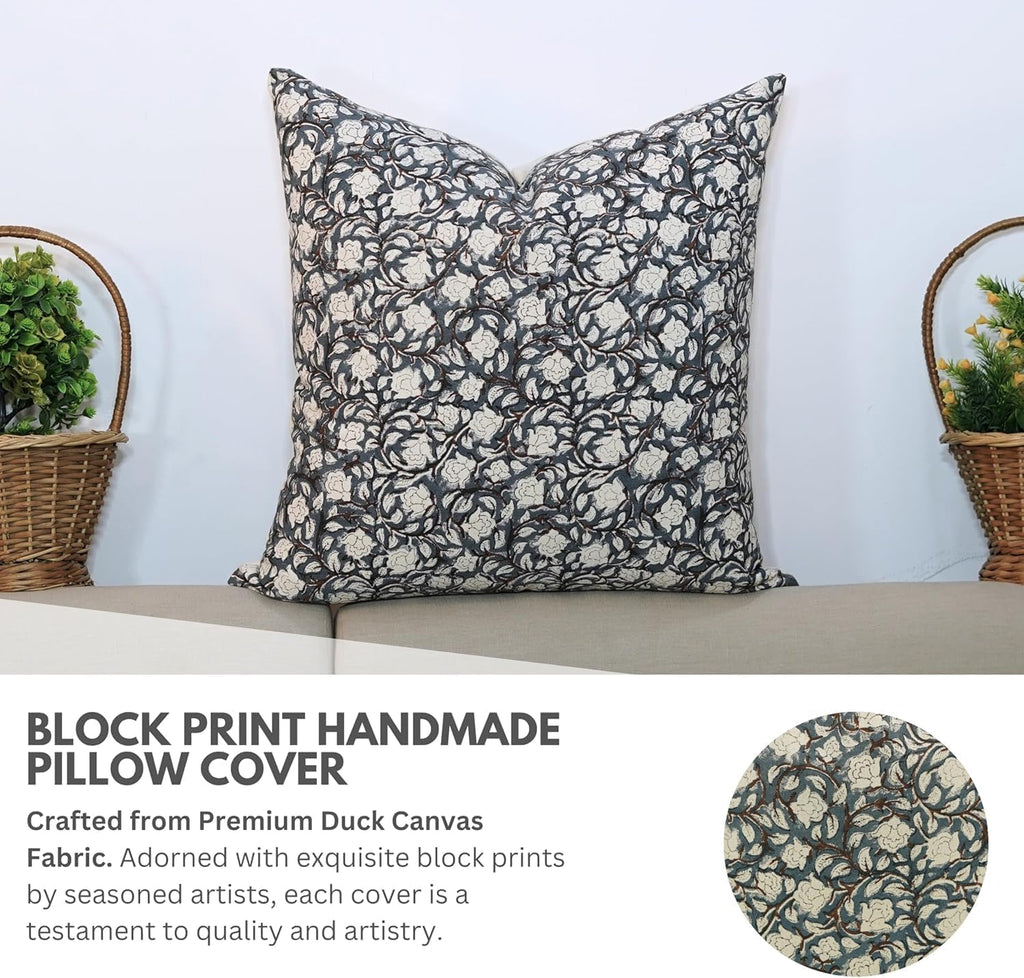 Floral Print Throw Pillow Covers Set of 3