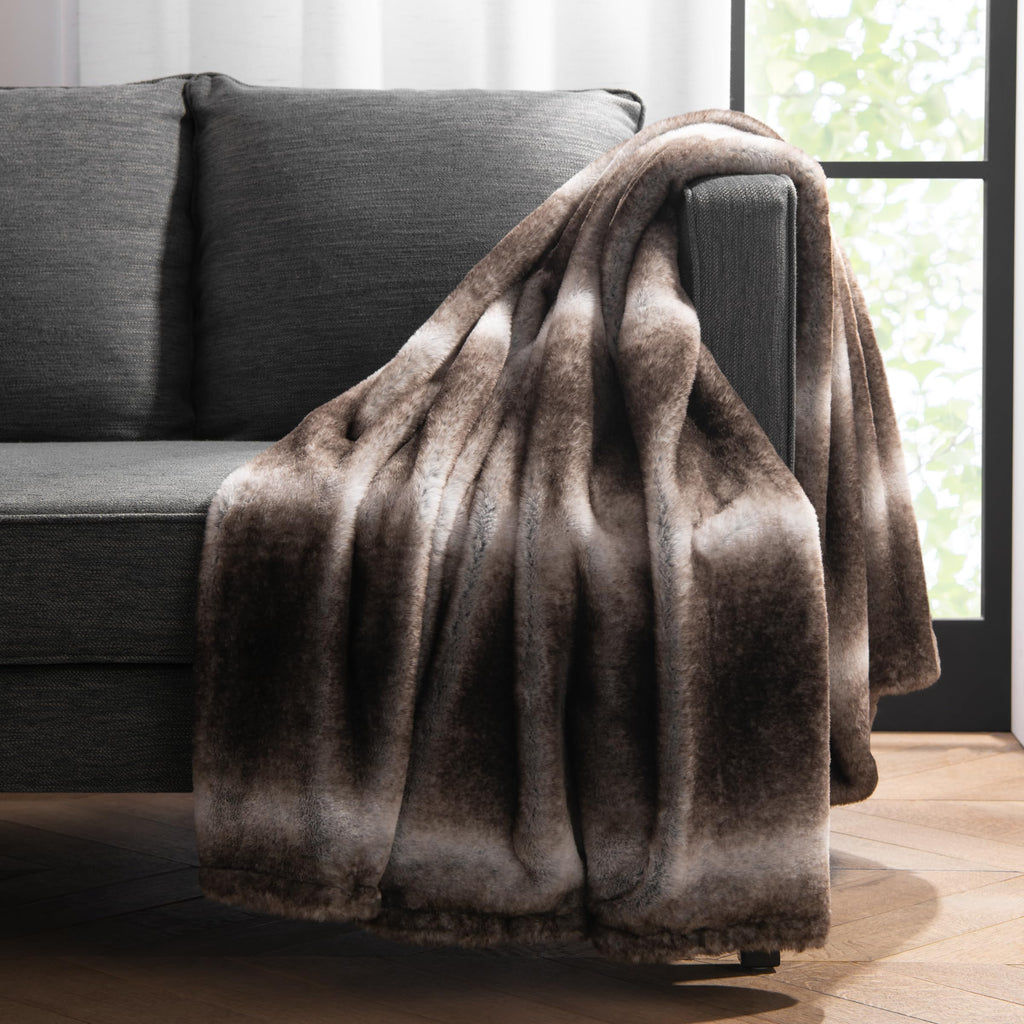 Plush Faux Fur Throw Blanket