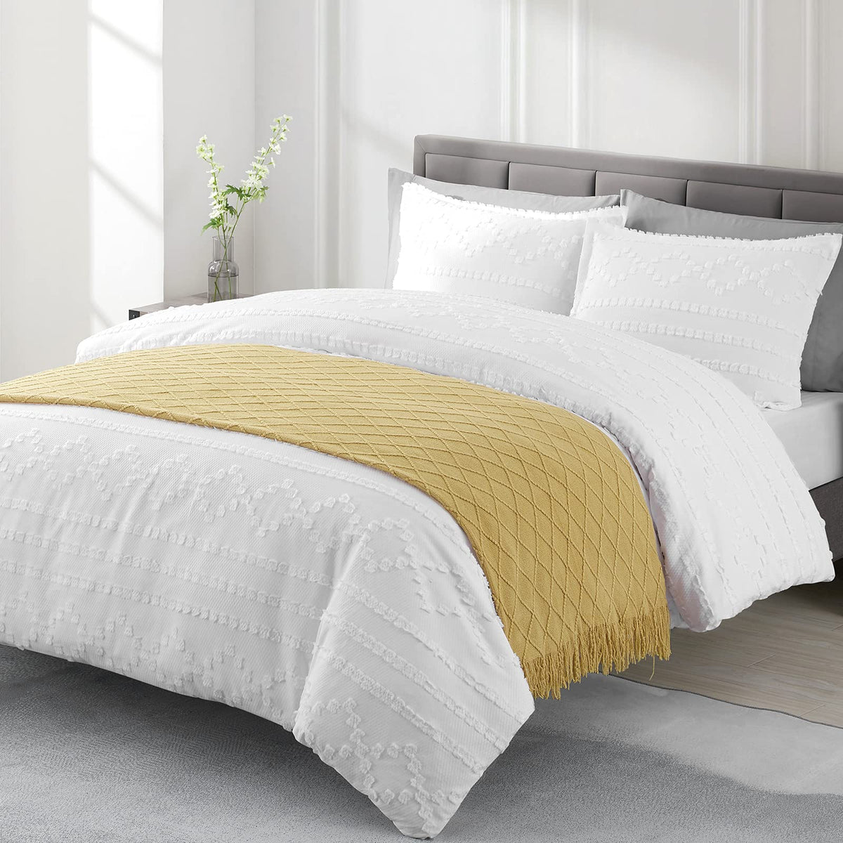 Textured Knitted Throw Blanket