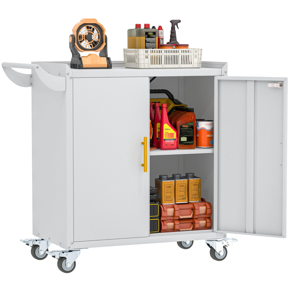 GAIOUS Cabinet with Wheel and Lock