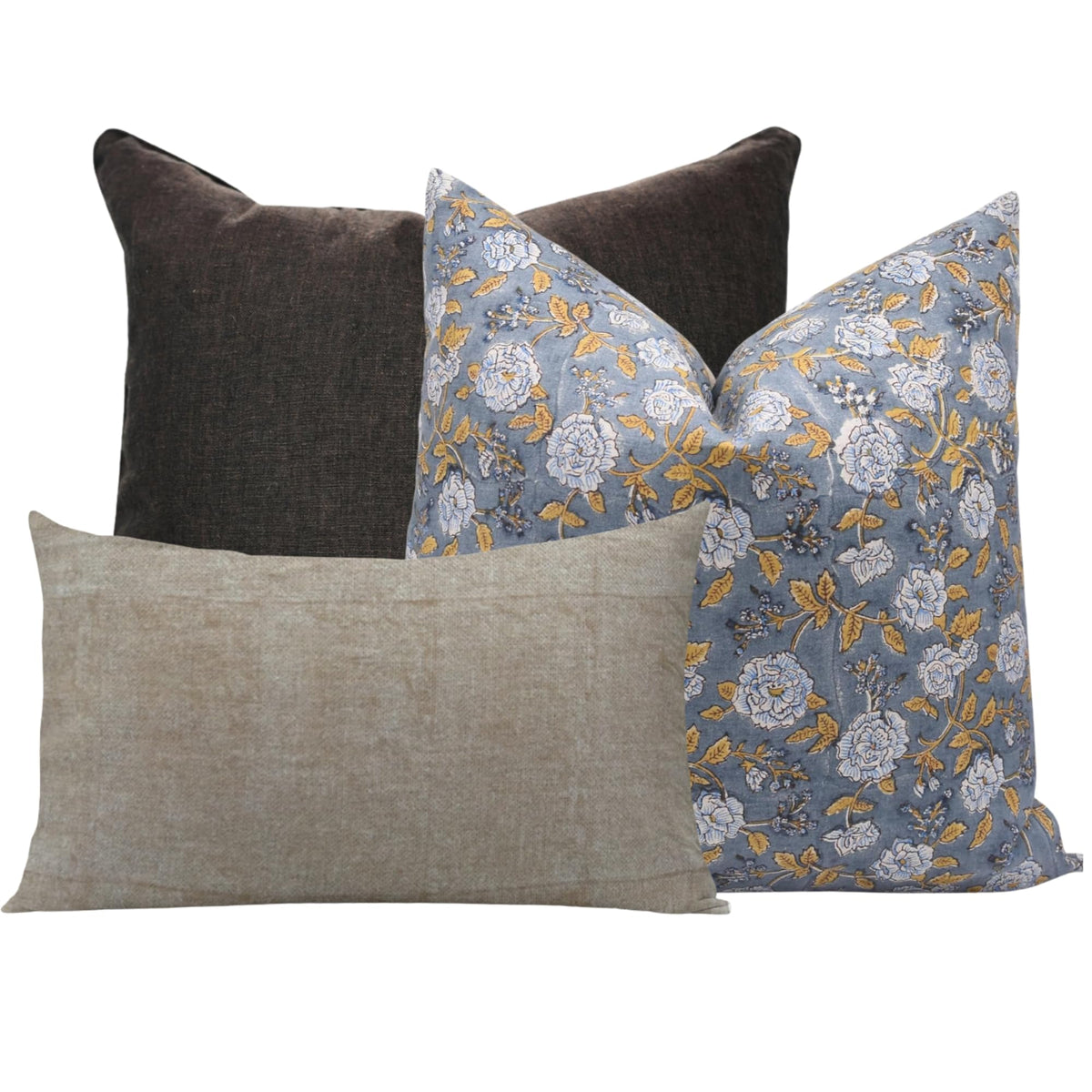 Floral Print Throw Pillow Covers Set of 3