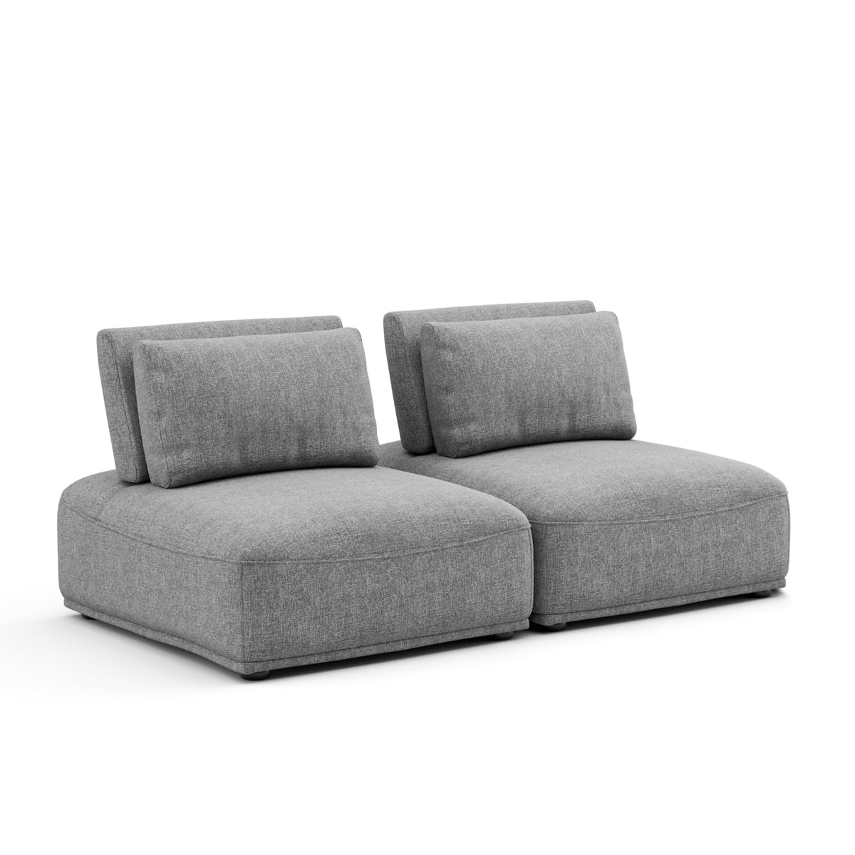 Modern Modular Sectional Sofa with Adjustable Backrest & Ottoman