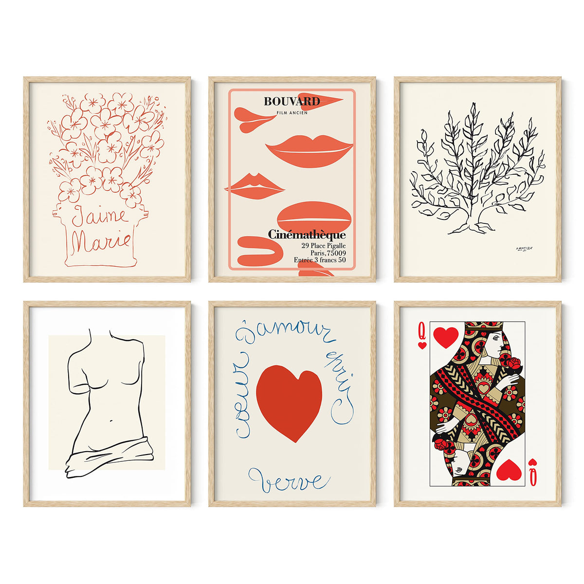 Gallery Wall Art Set of 6