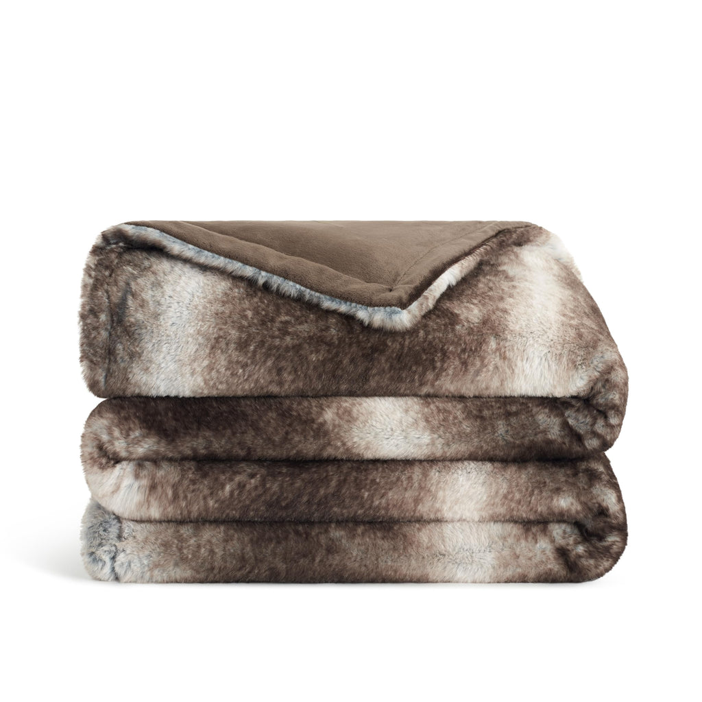 Plush Faux Fur Throw Blanket