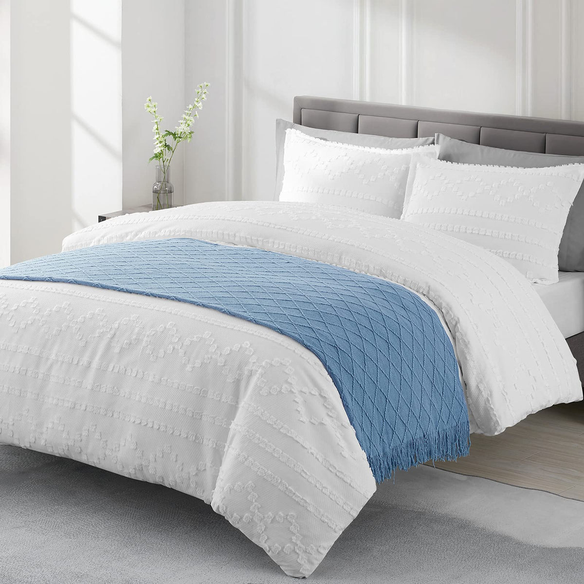 Textured Knitted Throw Blanket
