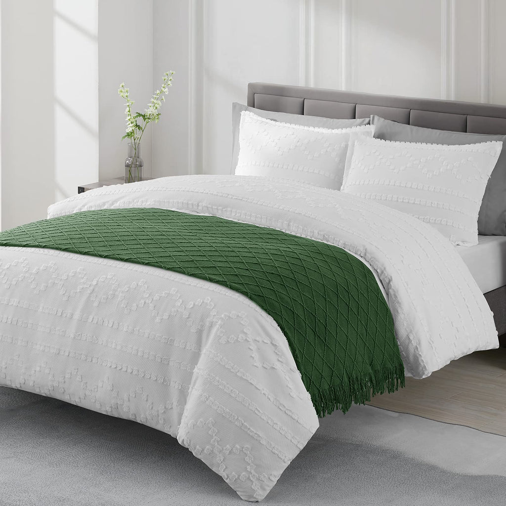 Textured Knitted Throw Blanket