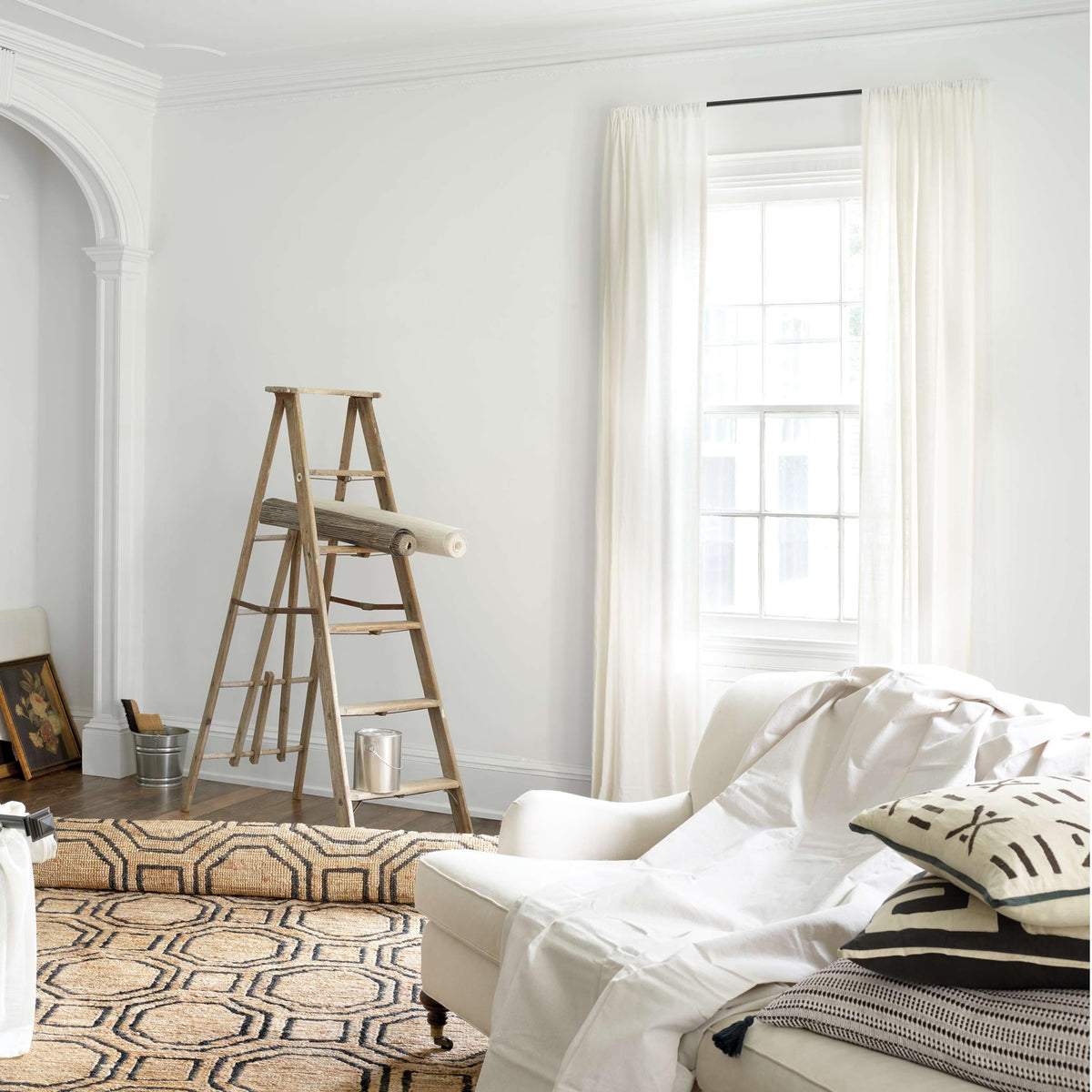 Solid Linen Curtain Panel