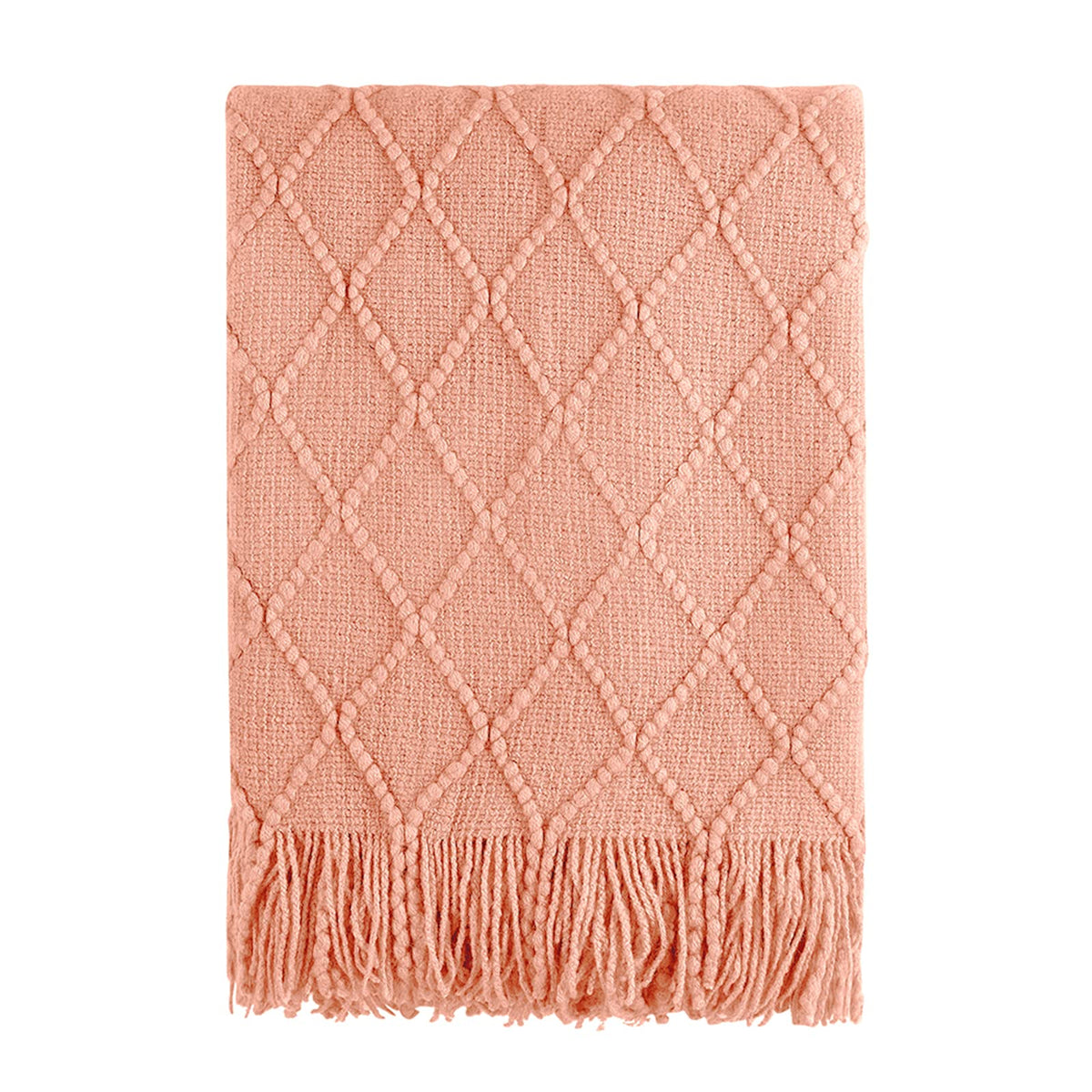 Textured Knitted Throw Blanket