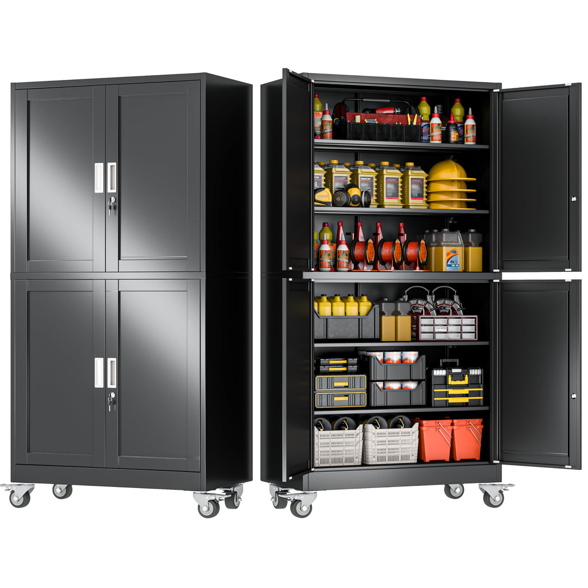 GAIOUS Cabinet with Wheel and Lock