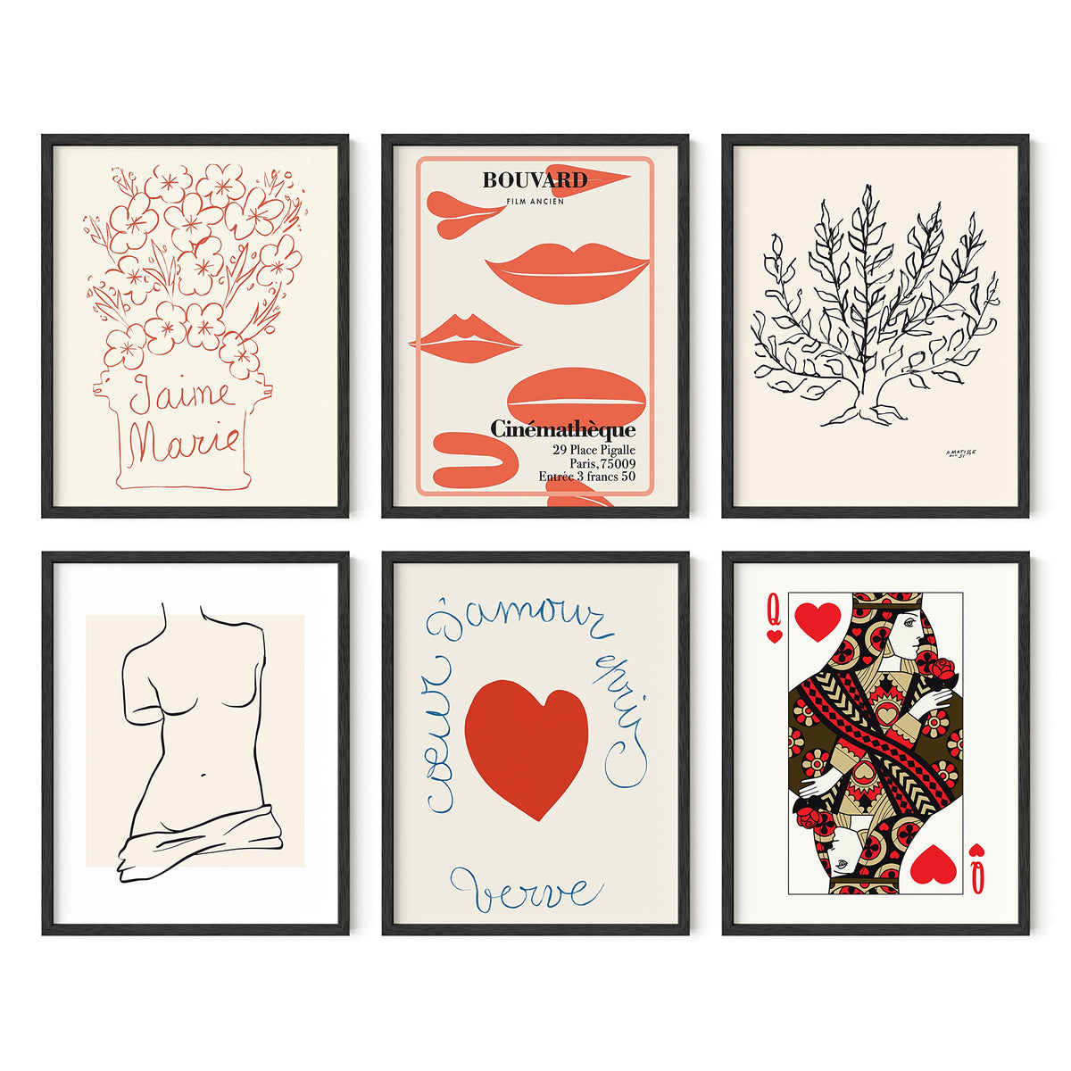Gallery Wall Art Set of 6