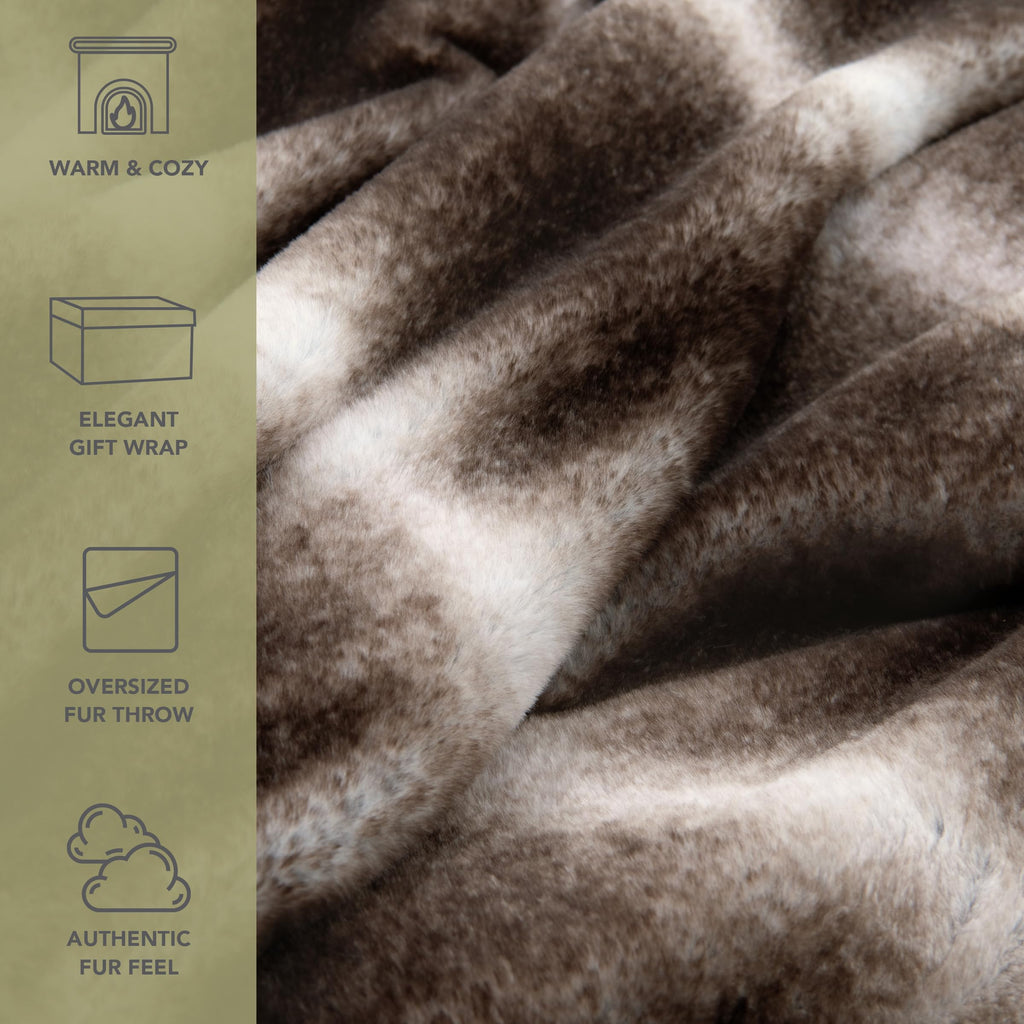 Plush Faux Fur Throw Blanket