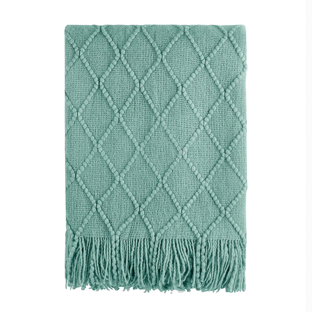 Textured Knitted Throw Blanket
