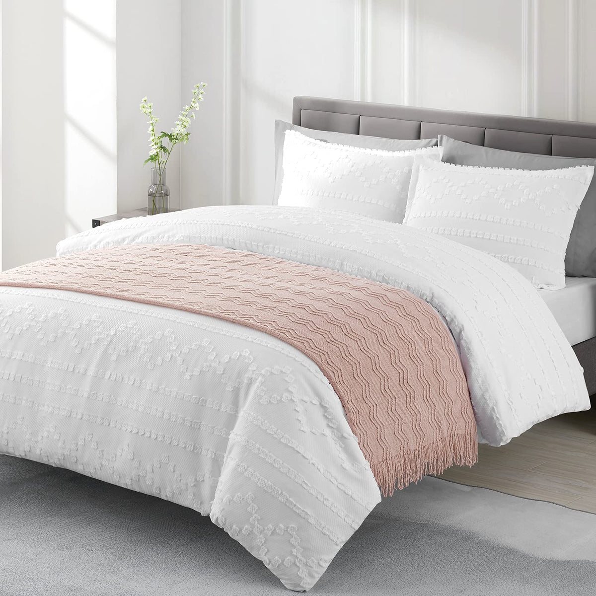 Textured Knitted Throw Blanket