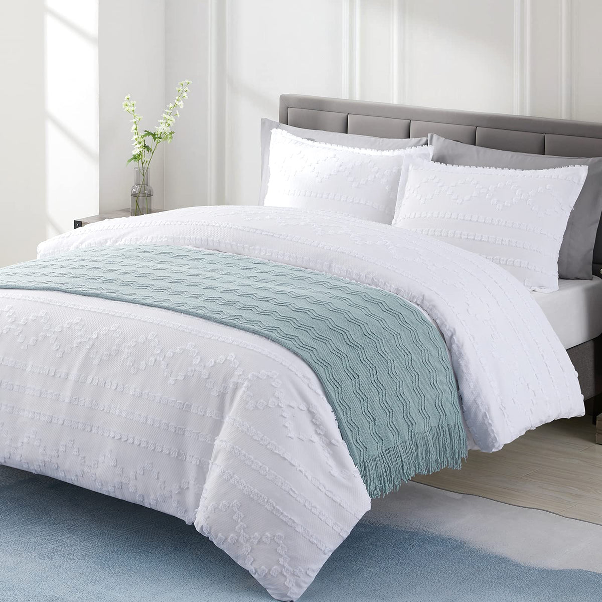 Textured Knitted Throw Blanket