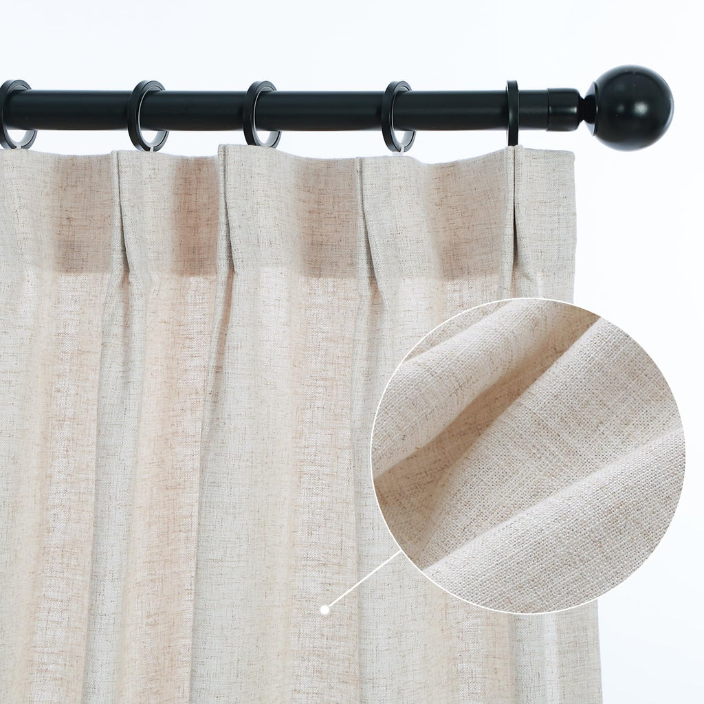 LETAU Pleated Real Linen Curtains